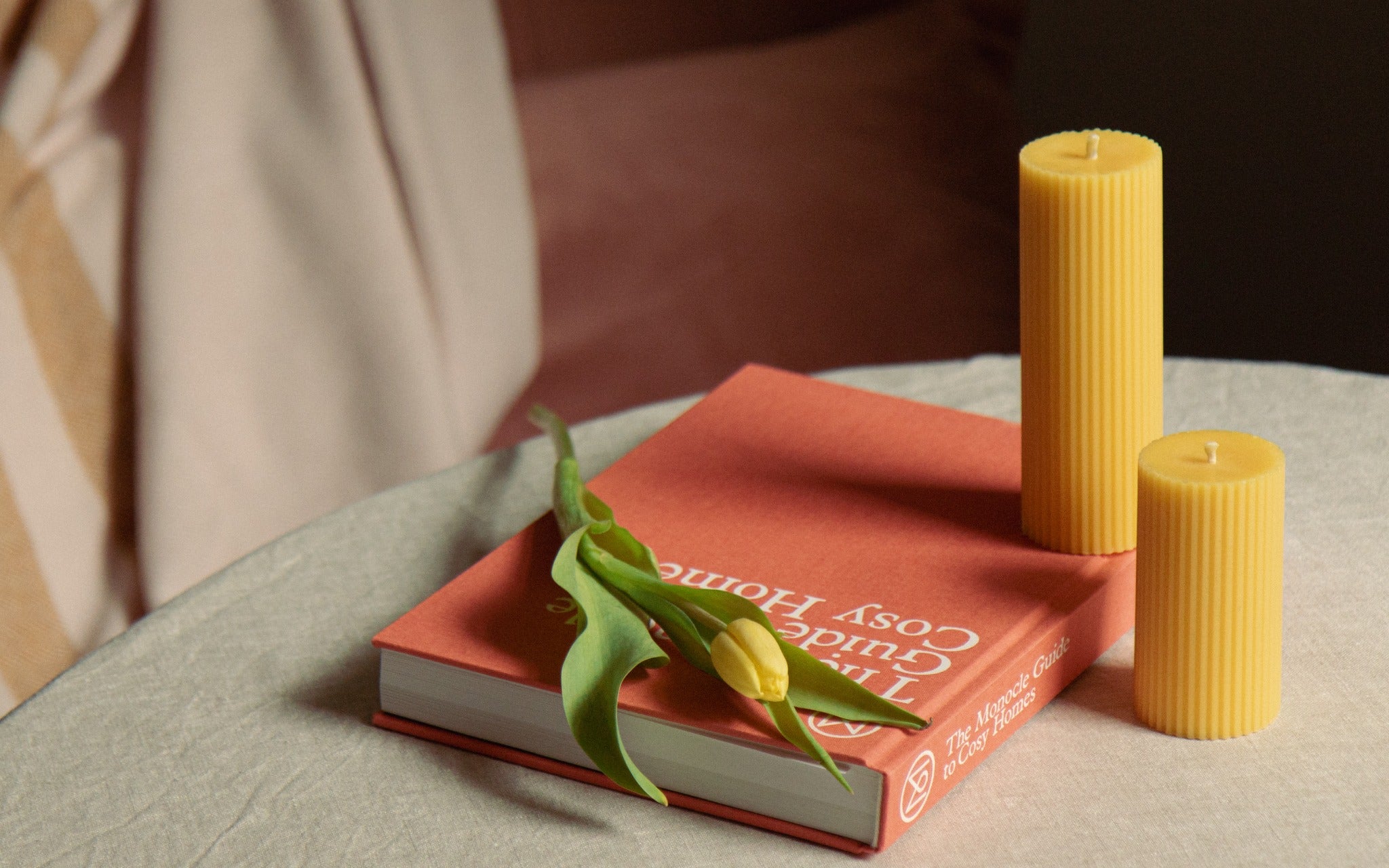 Honeybee Beeswax Pillar Candle — CHICAGO HONEY CO-OP