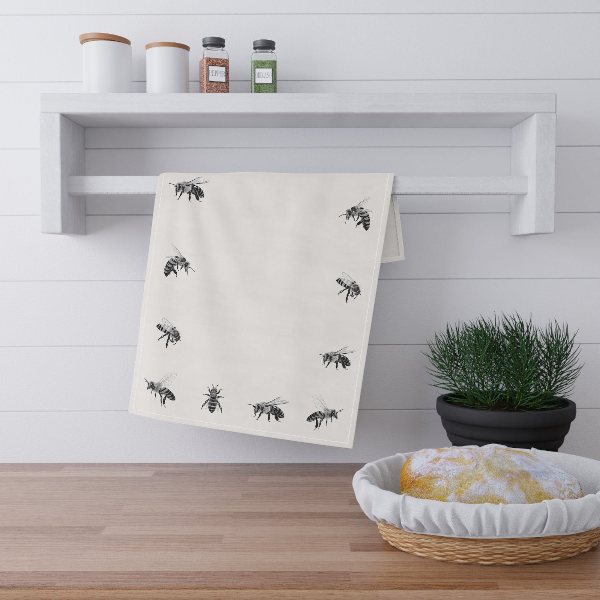 Beeswax Home Decor - Bee Pattern Tea Towel - BZZWAX