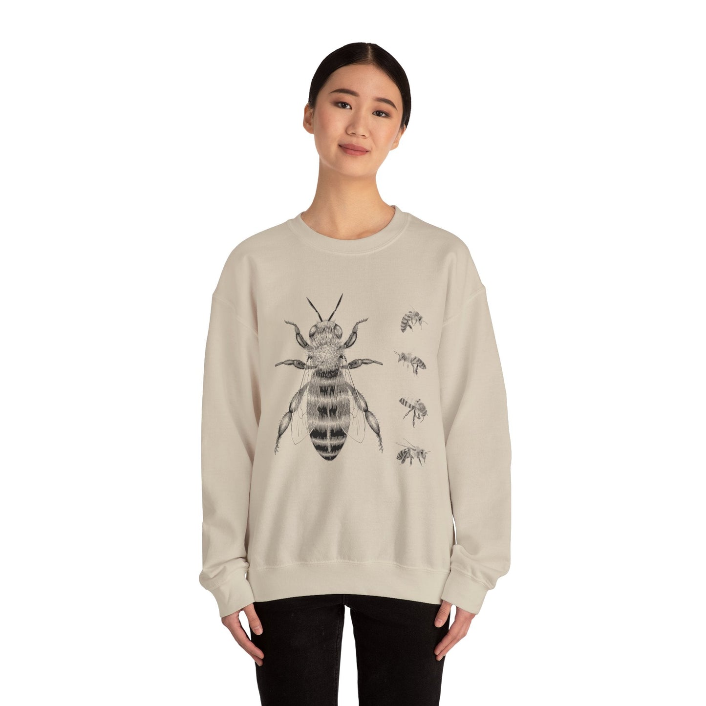 Beeswax Sweatshirt - Bee Pattern Unisex Crewneck Sweatshirt - BZZWAX