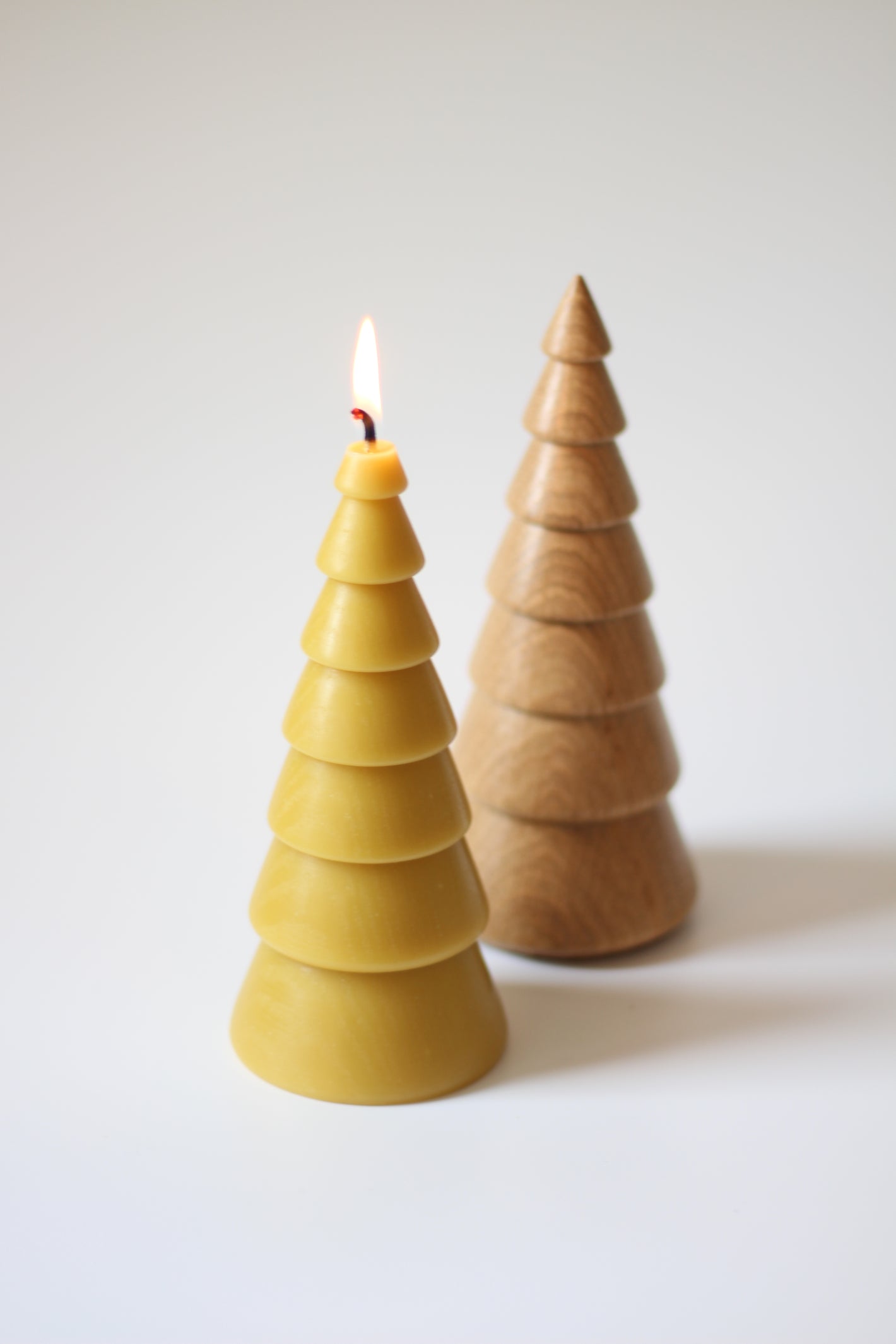bespoke candle from a wooden carved sculpture