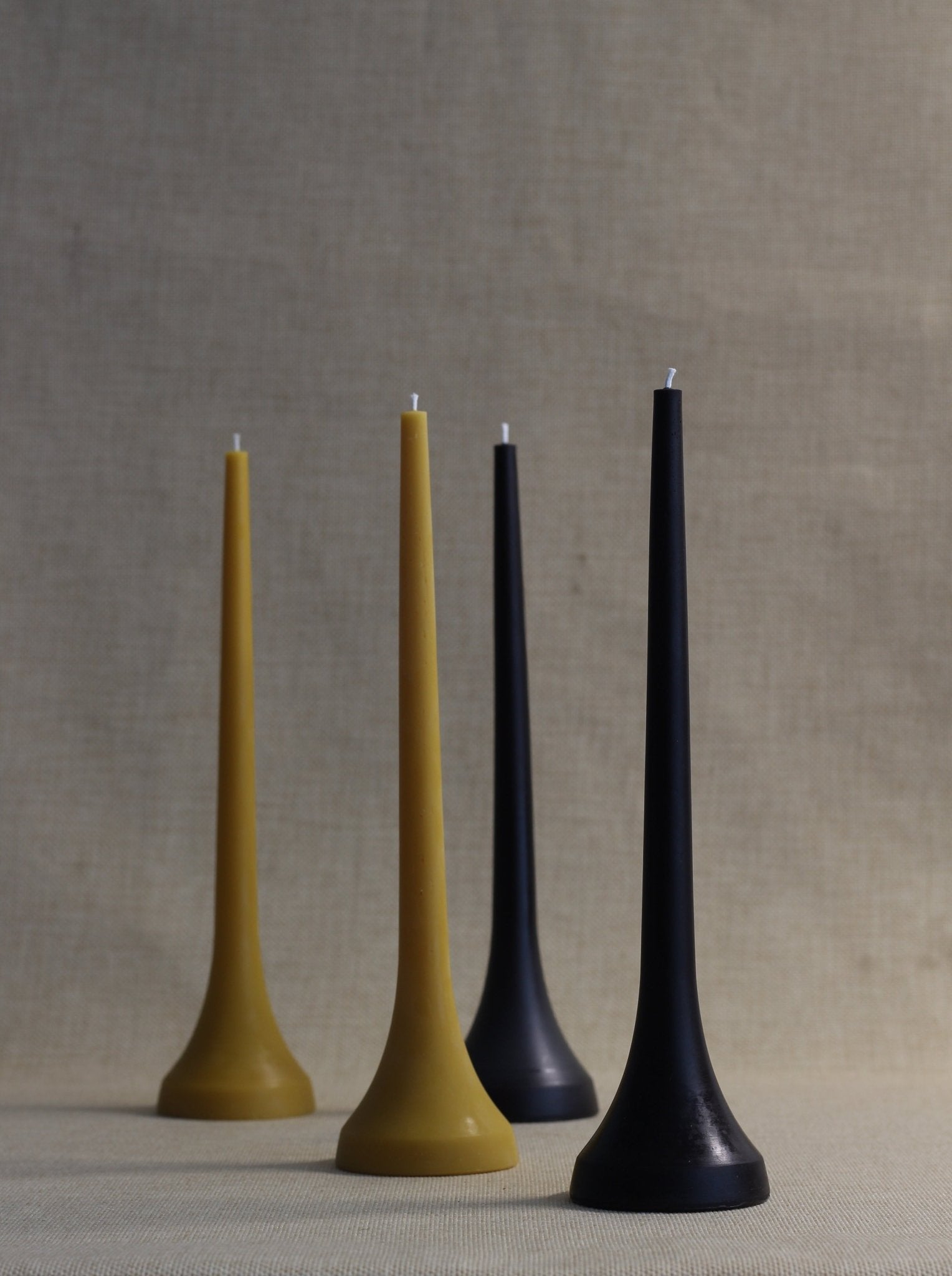 Beeswax Dinner Candles - Double Dinners - Black - BZZWAX