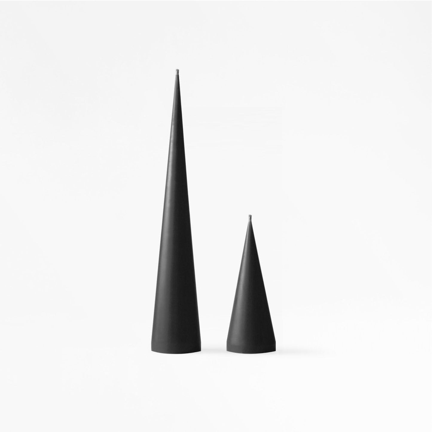 Beeswax Pillar Candles - Double Cone - Black - BZZWAX