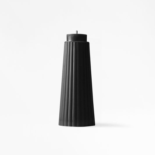Beeswax Pillar Candles - Tower - Black - BZZWAX
